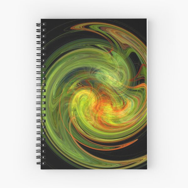 Aperçu de l'œuvre Jaune Orange Clair VORTEX Fractal Swirl En Noir créée et vendue par BulganLumini.