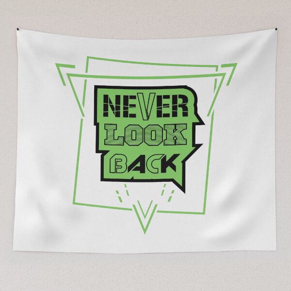 Item preview, Never Look Back T-Shirt - Text T-Shirt - Inspirational T-Shirt - Gym Tee - Passion T-Shirt designed and sold by Melcu.