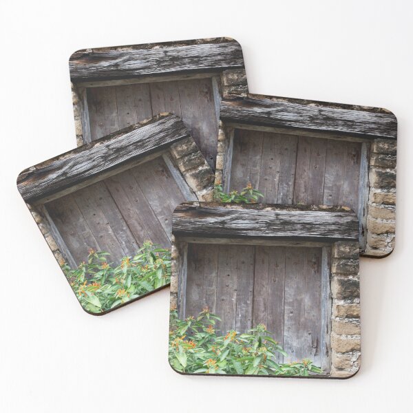 Item preview, Flowers before an old wooden window in a brick wall  designed and sold by Allen Penton.