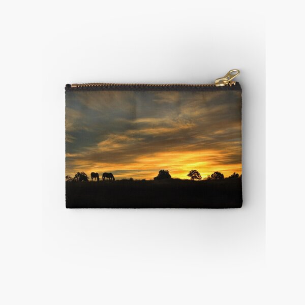 Item preview, Horses in the Sunset with Southwestern Colors in the Sky designed and sold by Stephanie Laird.