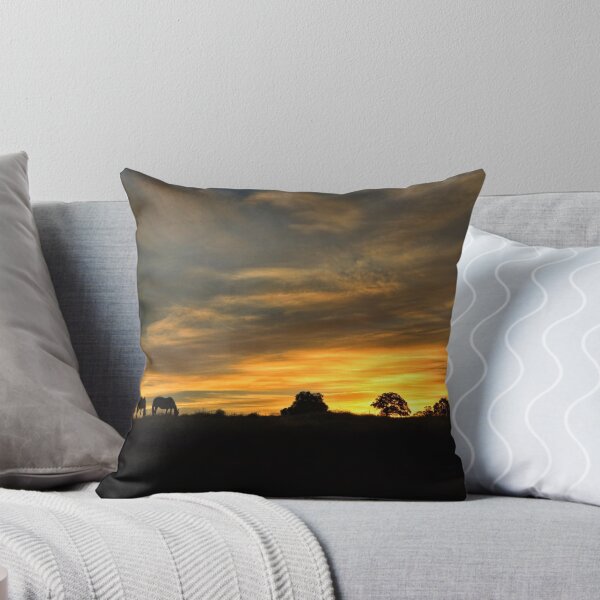Item preview, Horses in the Sunset with Southwestern Colors in the Sky designed and sold by Stephanie Laird.