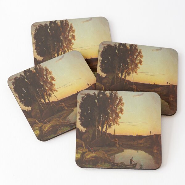 Item preview, Evening Landscape (The Ferryman, Evening)-Camille Corot designed and sold by LexBauer.