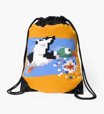 Mochila saco ¡Caza de patos! Diseño retro del juego de arcade de los 80