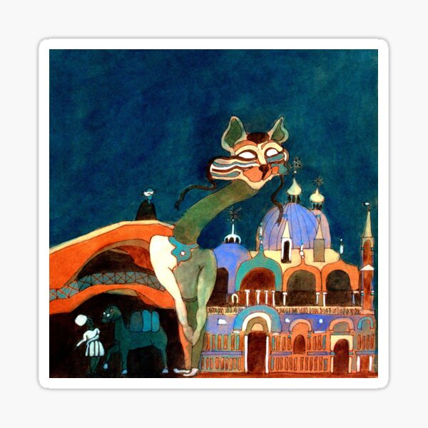 Foxy in Venice Sticker