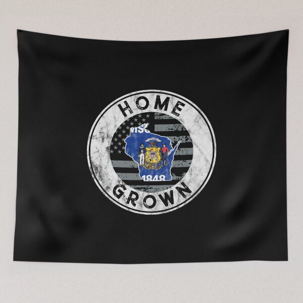 Item preview, Wisconsin Native Home Grown Quote State American Flag Pride  Premium design designed and sold by CreatedByHeidi.