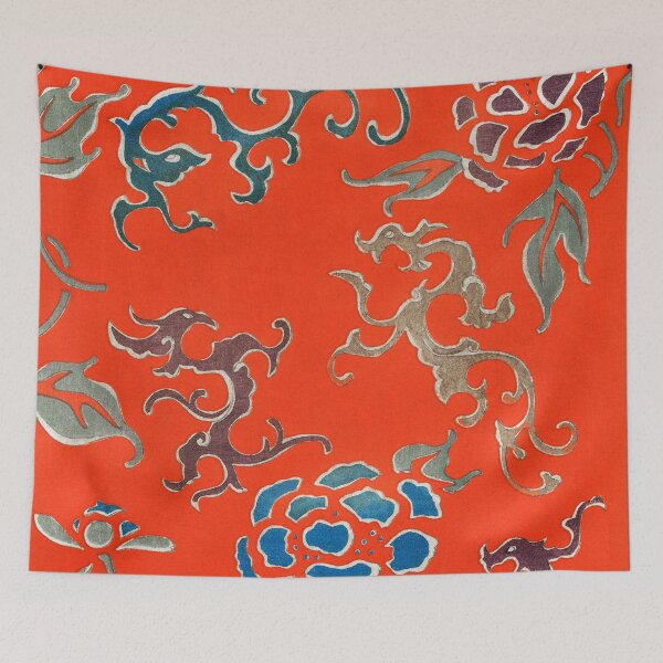 Item preview, Floral pattern Red -  Watanabe Seitei - Japanese art designed and sold by Bebichic.