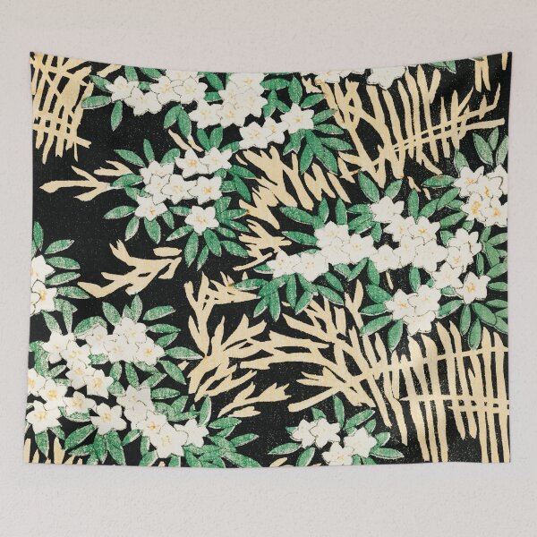 Item preview, Black Floral pattern -  Watanabe Seitei - Japanese art designed and sold by Bebichic.