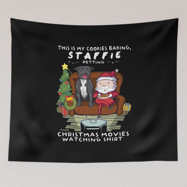 Item preview, Staffie, Cookies baking and Christmas movies Funny Gift designed and sold by TeeDoozy.