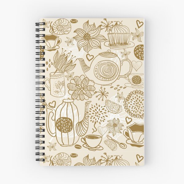 Item preview, Retro tea party pattern designed and sold by Doodle-Shmoodle.