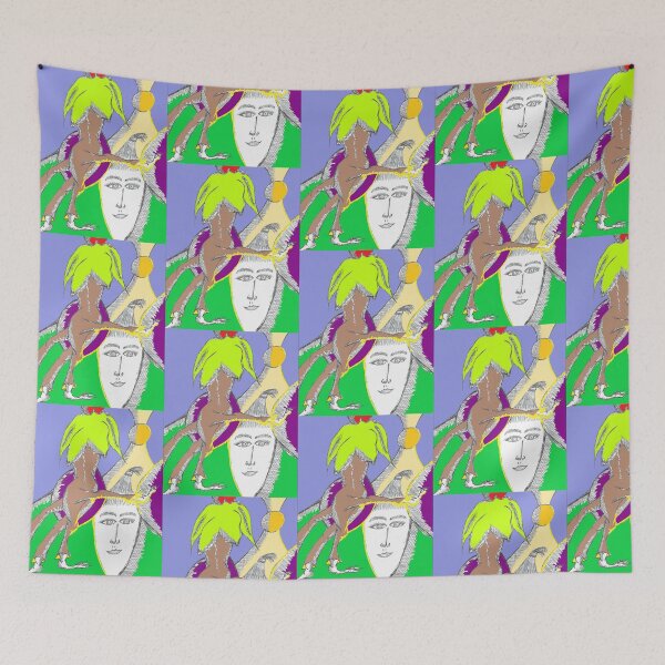 Item preview, four legged dance of the lime breasted apple head designed and sold by wormink.