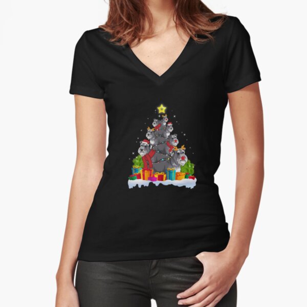 schnauzer christmas t shirt