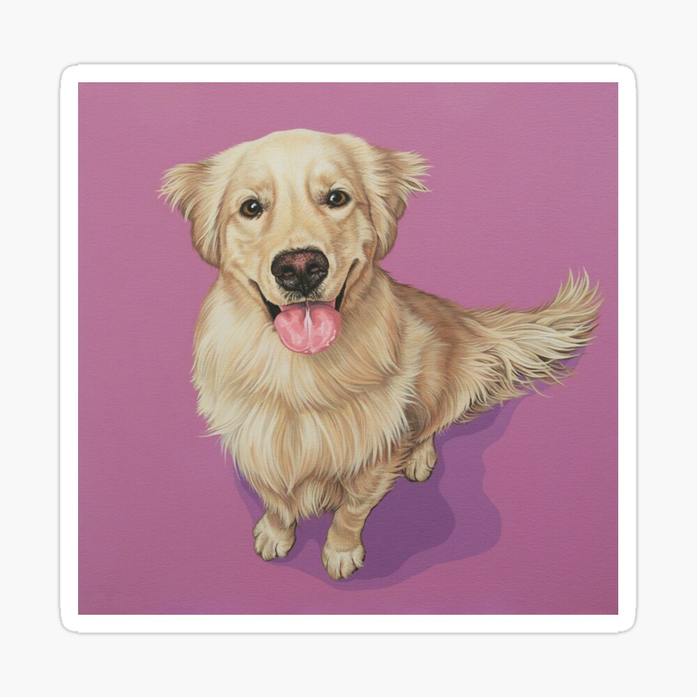 golden retriever puppy painting