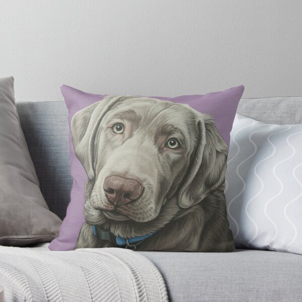Item preview, Sweet Silver Labrador Retriever Painting, Silver Lab Dog Puppy Art designed and sold by Pop Zoo.