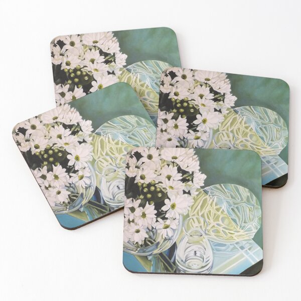 Item preview, Glass reflections with daisies. designed and sold by LouisaJSimpson.