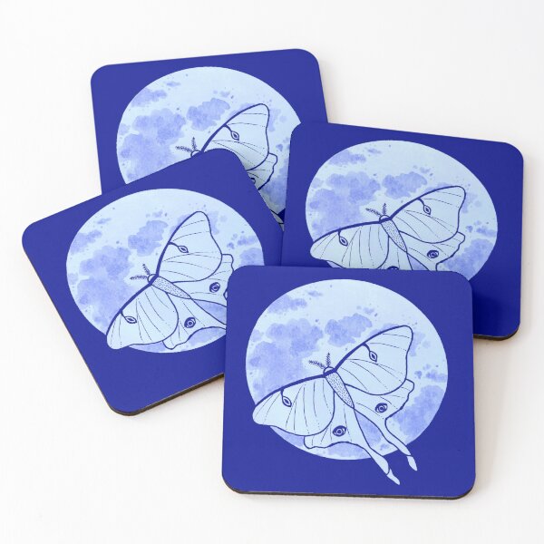 Item preview, Luna Moth and Full Moon designed and sold by HeartStoneArt.
