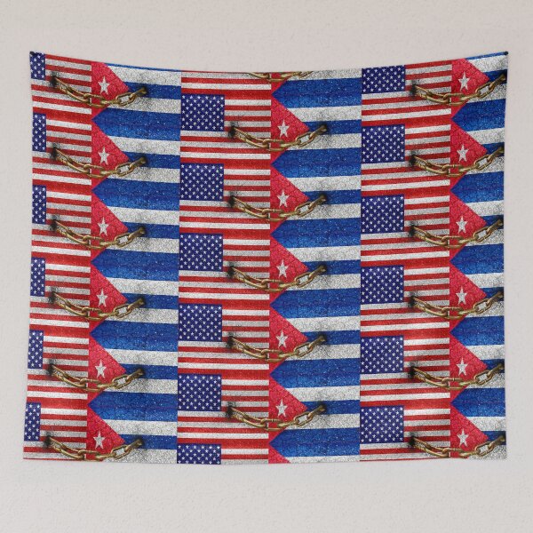 Item preview, United States and Cuba Flags United Design designed and sold by DFLC Prints.