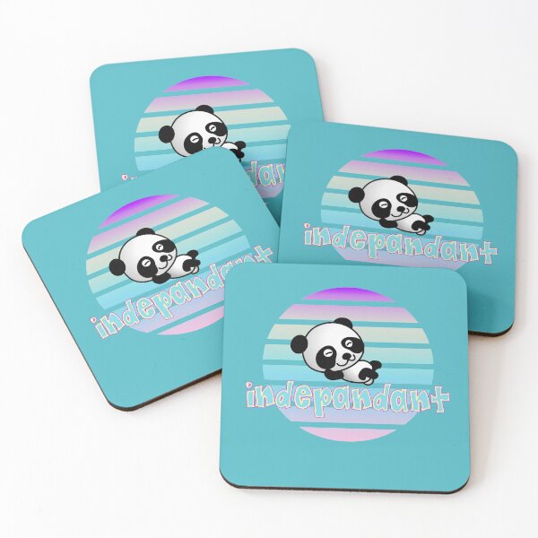 Item preview, Indepandant Funny Cute Panda Bear - Aqua Pastel Kawaii Pop - Funny Panda Pun Independent Teal Lavender designed and sold by balbert3.