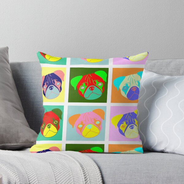 Aperçu de l'œuvre Pug Pop Art créée et vendue par pounddesigns.