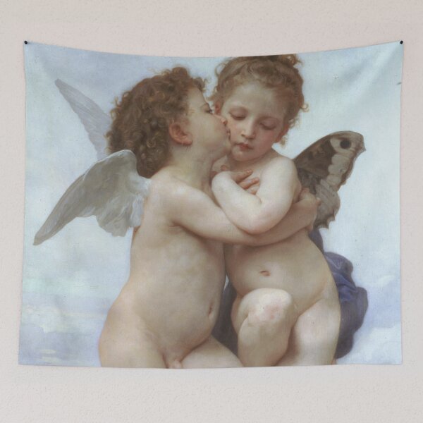 Item preview, William-Adolphe Bouguereau: First kiss Psychee Angels - French designed and sold by Bebichic.