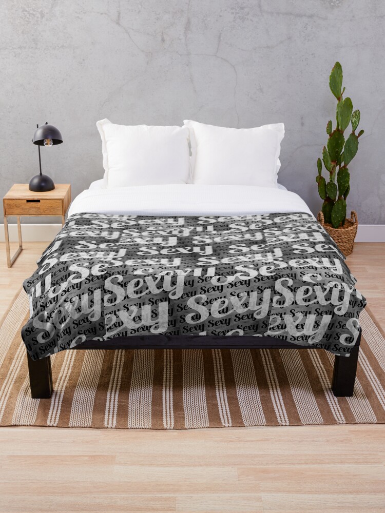 Thumbnail 1 of 6, Throw Blanket, Typographic Collage Pattern designed and sold by DFLCreative.
