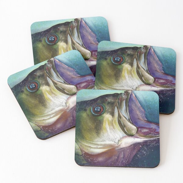 Item preview, Largemouth Bass Head Painting  designed and sold by fishweardesigns.