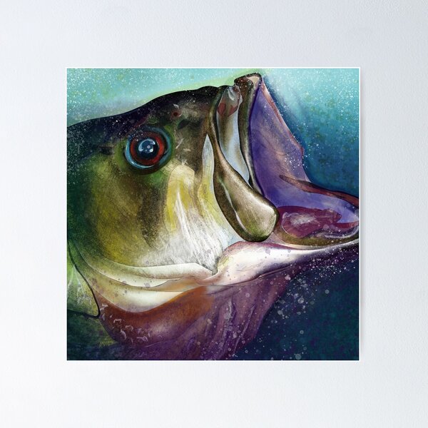 Largemouth Bass Painting by Scott Kish Poster for Sale by Scott Kish