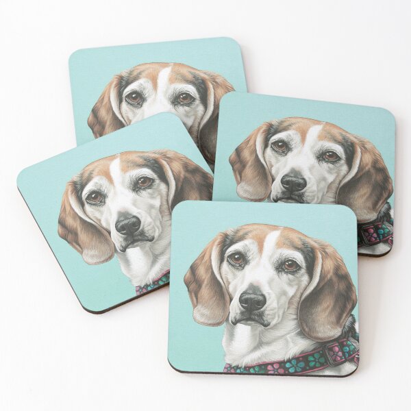 Item preview, Sweet Older Beagle Dog Portrait, Soulful Beagle Painting designed and sold by Pop Zoo.
