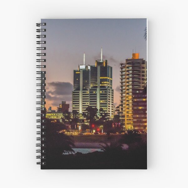 Item preview, Montevideo Cityscape Scene at Twilight designed and sold by DFLC Prints.
