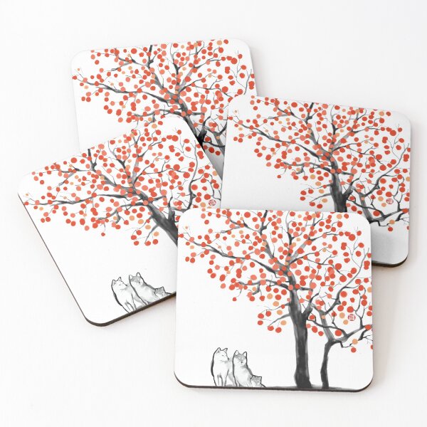 Item preview, Shiba Inu Family Under The Persimmon Tree designed and sold by riceandink.