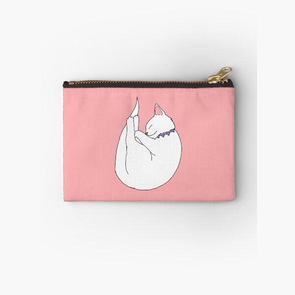 Item preview, white cat, little furry kitty drawing designed and sold by ventumpluviam.