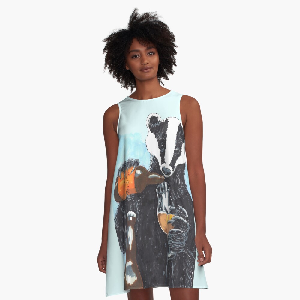 Craft Beer Badger A-Line Dress