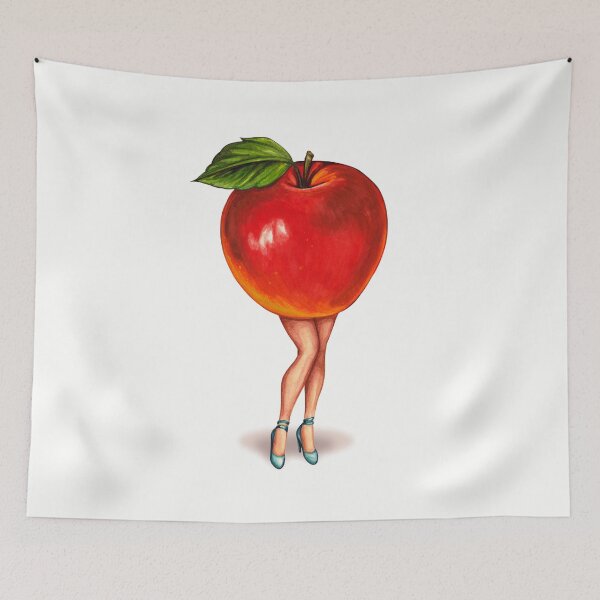 Artikelvorschau, Obst-Pin-Up: Apple Girl entworfen und verkauft von Kelly Gilleran.
