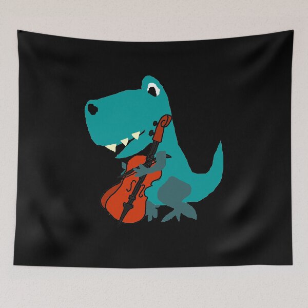 Item preview, Funny T-rex Dinosaur Playing Cello designed and sold by Nature's Fancy.