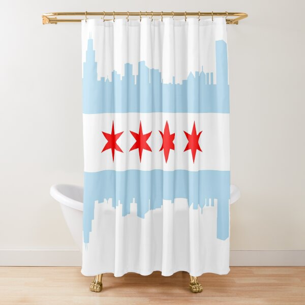 Uiiooazy Blue Sky Wave Water Shower Curtain for Bathroom Decor Red