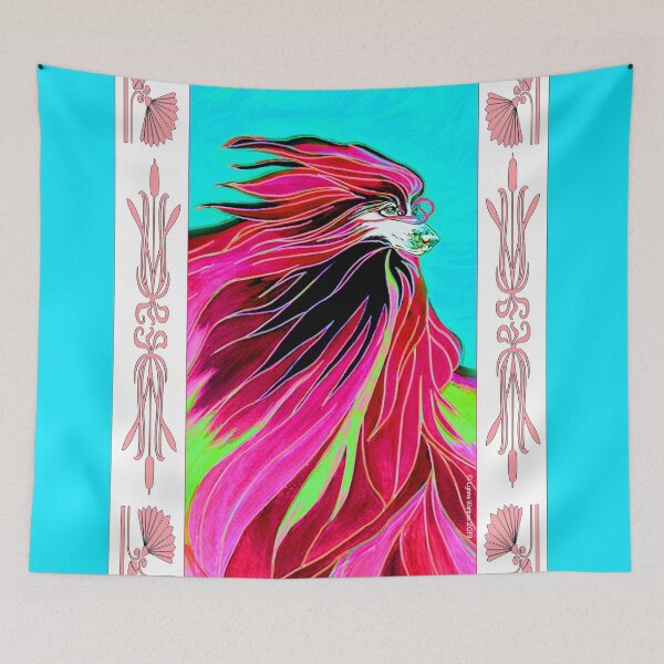 Artikelvorschau,  Afghanischer Windhund, Art Deco. Rot und Blau. entworfen und verkauft von chepea2.