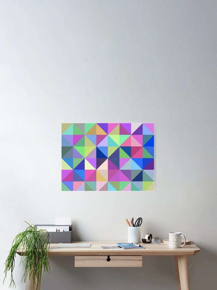 Thumbnail 2 of 3, Poster, Color Triangle Pattern designed and sold by ThoseFandomss.