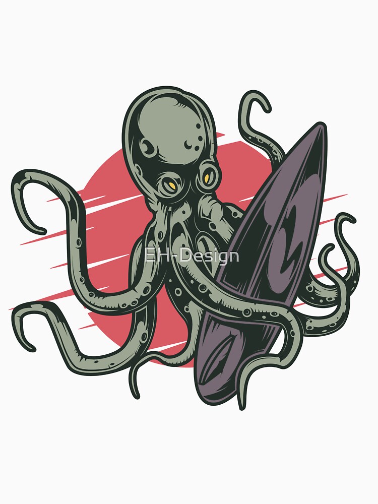 Surfing Octopus von EH-Design