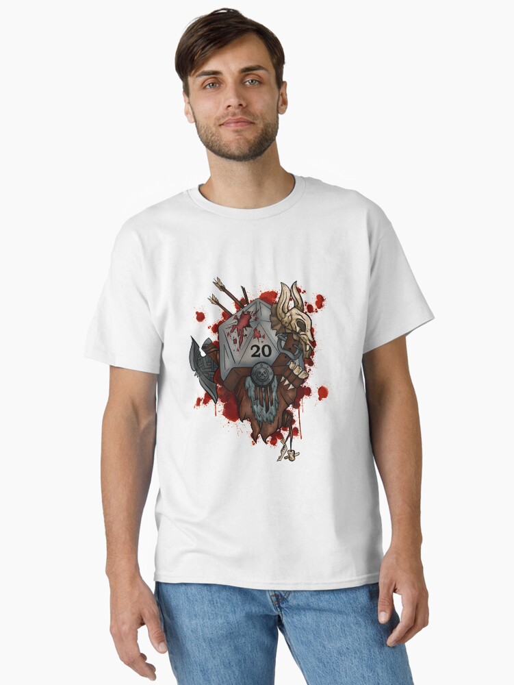 Thumbnail 1 of 7, Classic T-Shirt, D&Dice; Barbarian designed and sold by xdrewstroyerx.