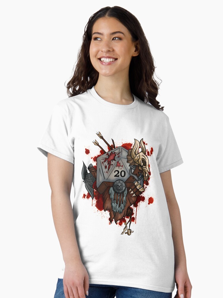 Thumbnail 2 of 7, Classic T-Shirt, D&Dice; Barbarian designed and sold by xdrewstroyerx.