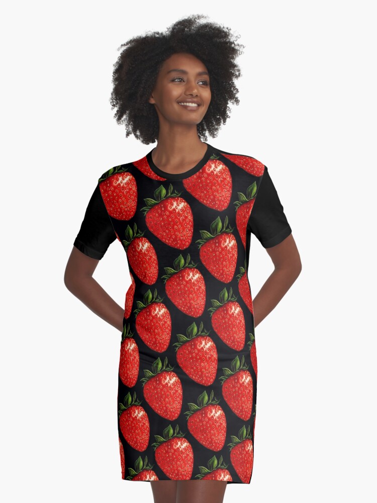 Strawberry Pattern - Black\