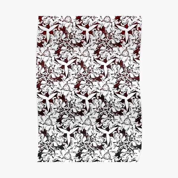 Red Gradation Rosette Spirit Poster