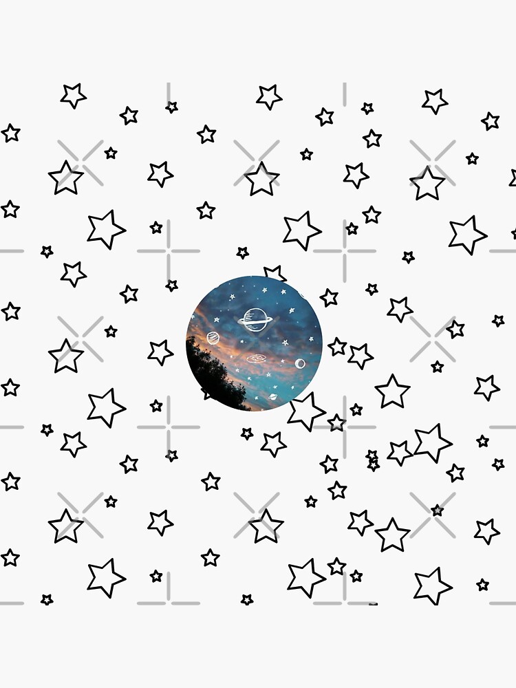 "Cute Space Themed Spiral Notebook" Sticker for Sale by shannondunnx