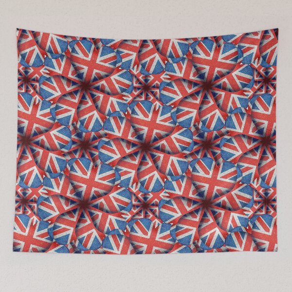 Item preview, Heart Shaped England Flag Pattern Design designed and sold by DFLC Prints.