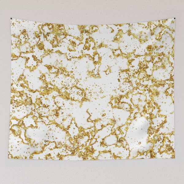 Item preview, Gold White Marble Confetti designed and sold by art-in-a-bottle.