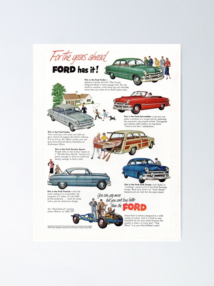 Alternate view of 1951 Ford Model Line-up Poster