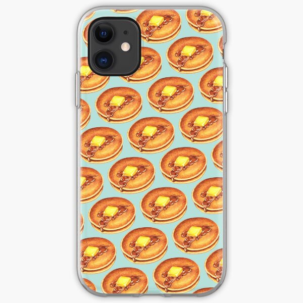 Pancakes Pattern - Blue iPhone Soft Case