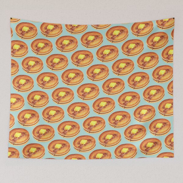 Item preview, Pancakes Pattern - Blue designed and sold by Kelly  Gilleran.