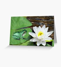 ⊱✿ ✿⊰⊹ ♧ ✿ THIS LILLY PAD IS NOT BIG ENOUGH FOR THE TWO OF US-PILLOWS-TOTE BAG- JOURNAL-BOOKS ECT. ⊱✿ ✿⊰⊹ ♧ ✿ Greeting Card