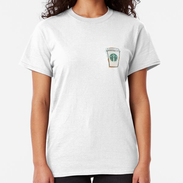 Starbucks Cup Drawing (Blue & Orange) Classic T-Shirt