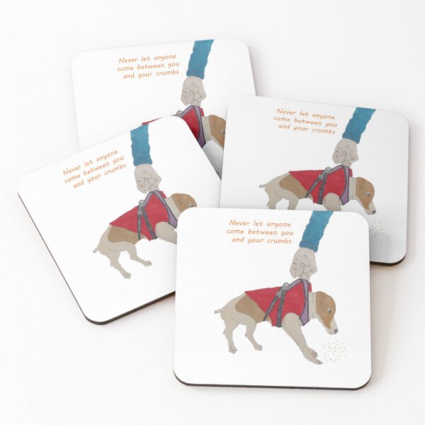 Item preview, Never let anyone come between you and your crumbs - Jack Russel designed and sold by Caroline Brennan.
